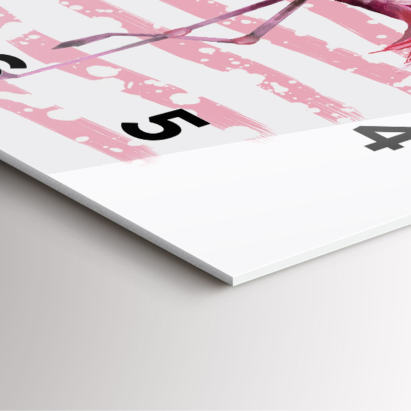 Štvorcové hodiny Grafika Flamingo