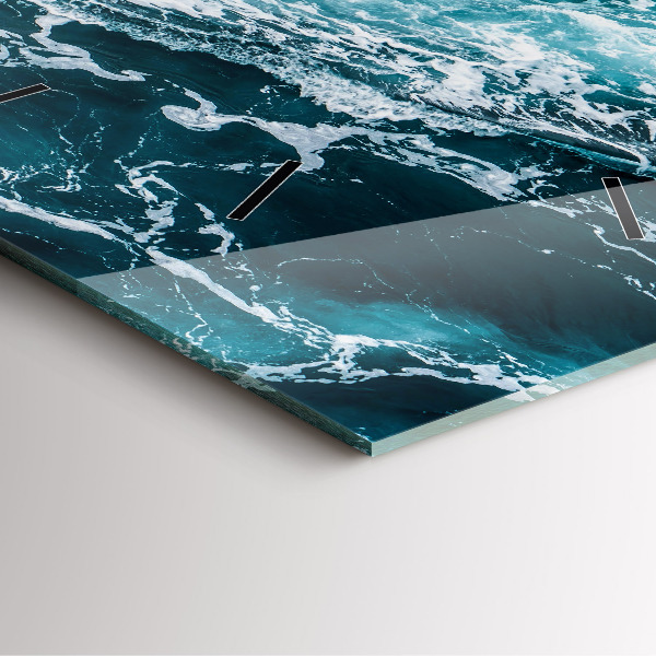 Štvorcové hodiny Vírivé spenené vlny