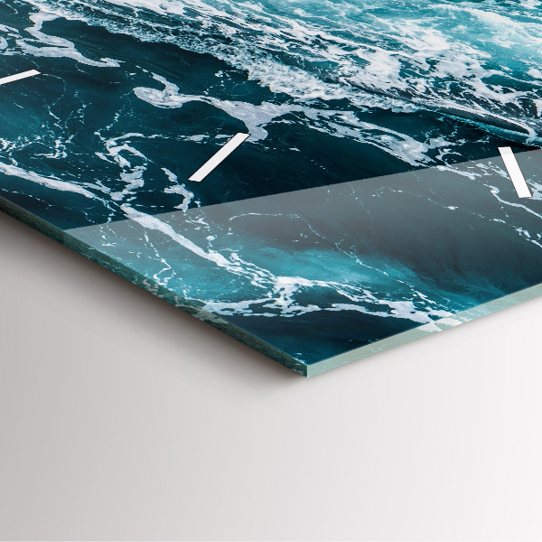 Štvorcové hodiny Vírivé spenené vlny