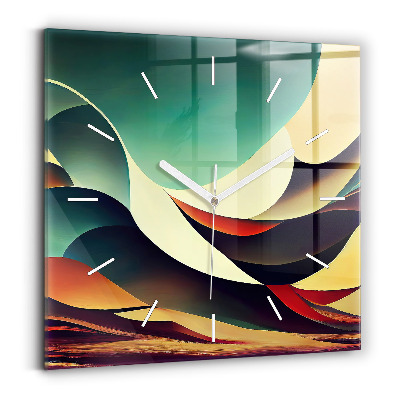 Štvorcové hodiny Abstraktné línie pozadia