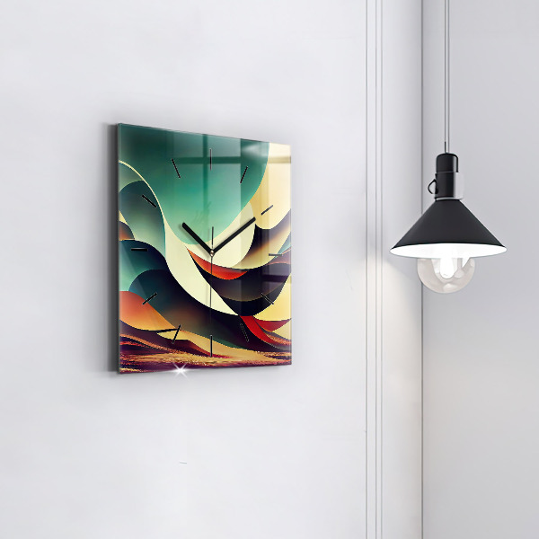 Štvorcové hodiny Abstraktné línie pozadia