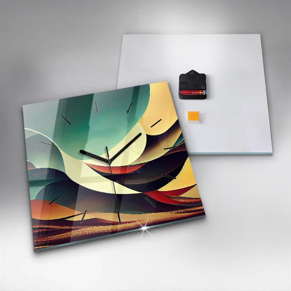 Štvorcové hodiny Abstraktné línie pozadia