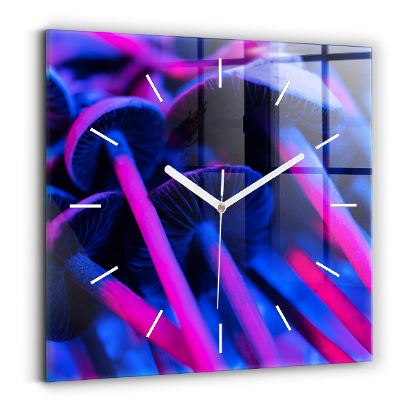 Štvorcové hodiny Magické farebné huby