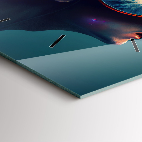 Štvorcové hodiny Futuristický svet