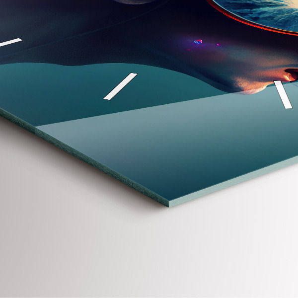 Štvorcové hodiny Futuristický svet