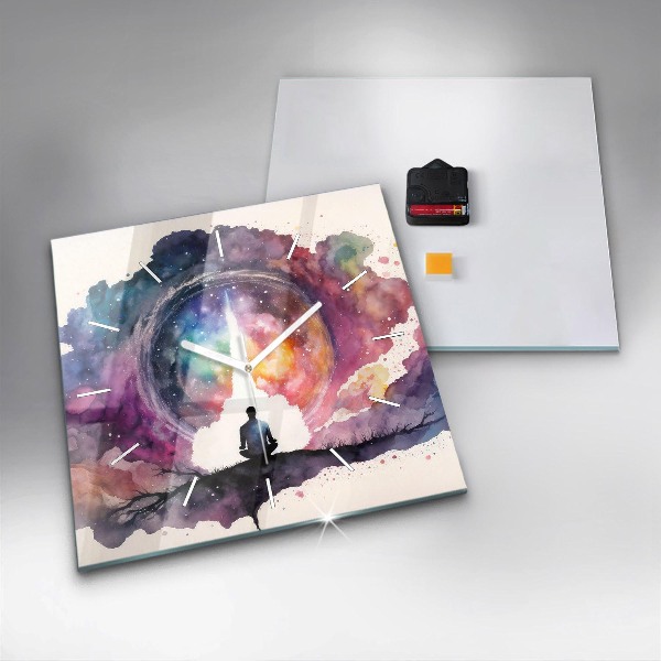 Štvorcové hodiny Meditačný životný štýl