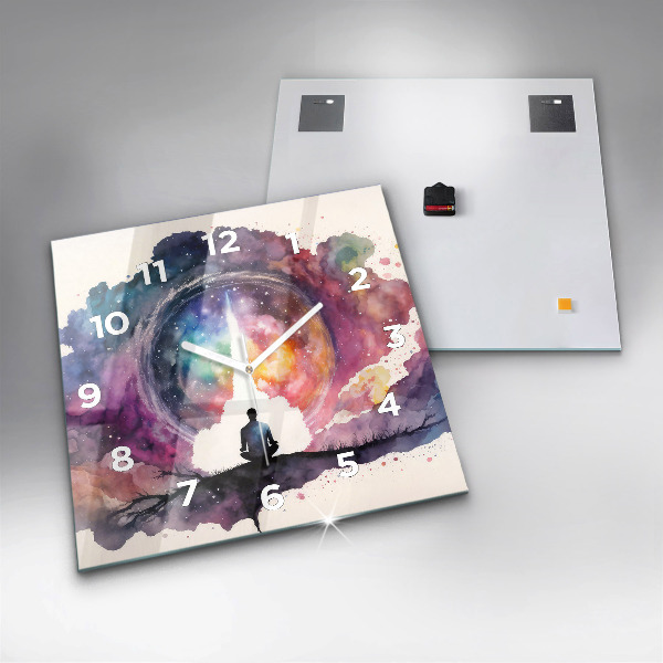 Štvorcové hodiny Meditačný životný štýl