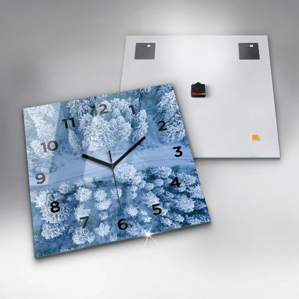 Štvorcové hodiny Les z dronu