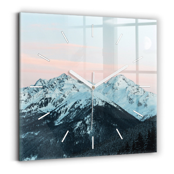 Štvorcové hodiny Pohorie v zime