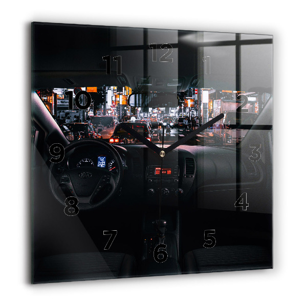 Štvorcové hodiny Auto v Tokiu