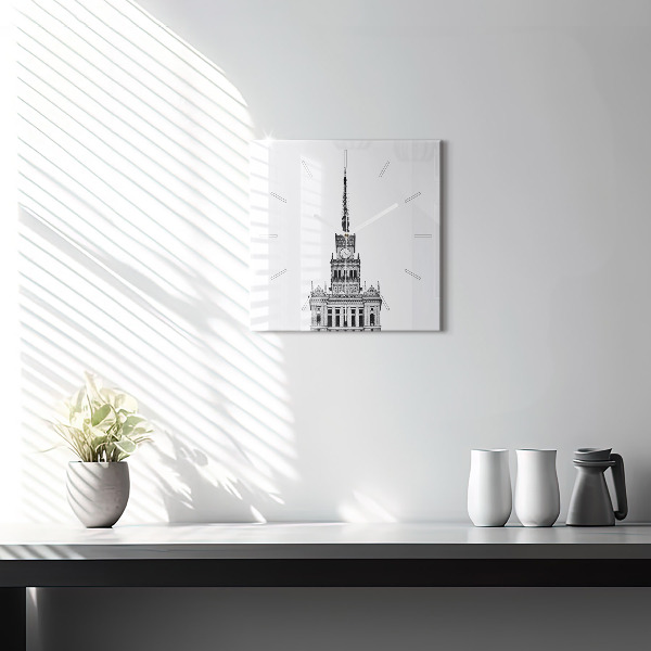 Štvorcové hodiny Palác kultúry a vedy