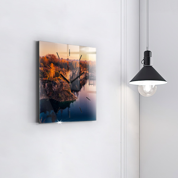 Štvorcové hodiny Krakovské jazero Zakrzówek