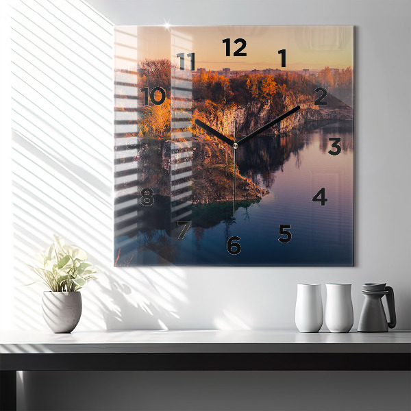 Štvorcové hodiny Krakovské jazero Zakrzówek