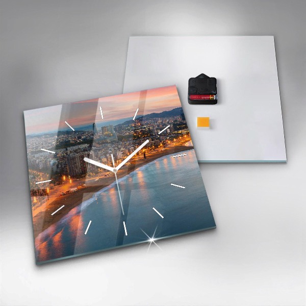 Štvorcové hodiny Pláž v Barcelone