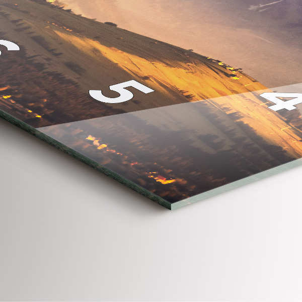 Štvorcové hodiny Zimná krajina Tatier