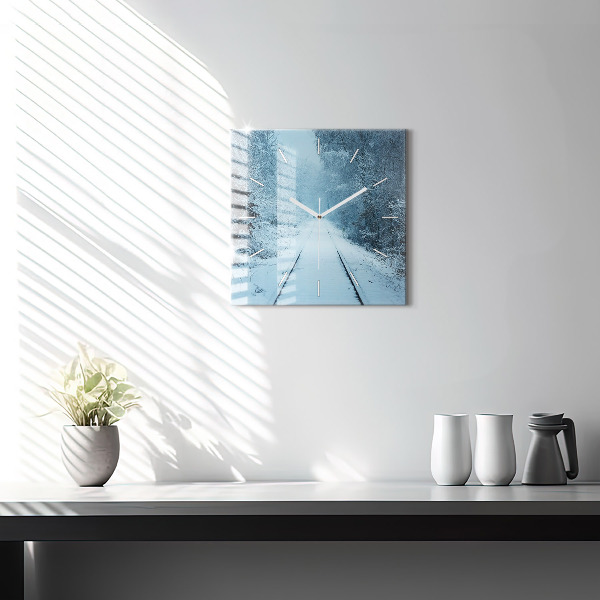 Štvorcové hodiny Jeleň na tratiach