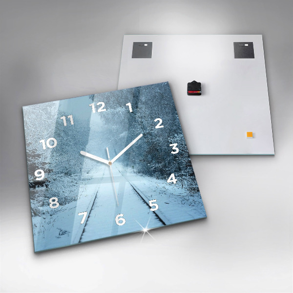 Štvorcové hodiny Jeleň na tratiach