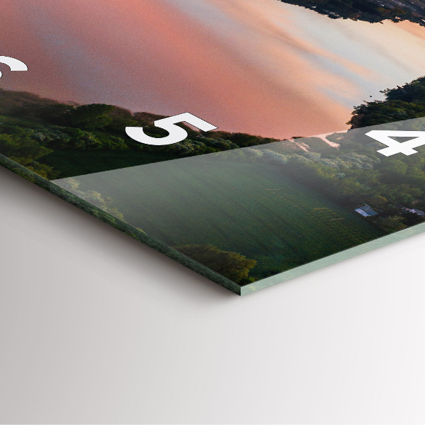 Štvorcové hodiny Pohľad na jazero