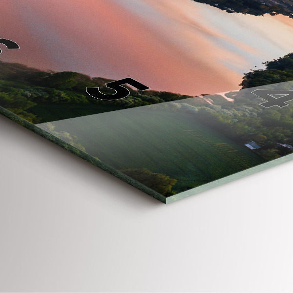 Štvorcové hodiny Pohľad na jazero