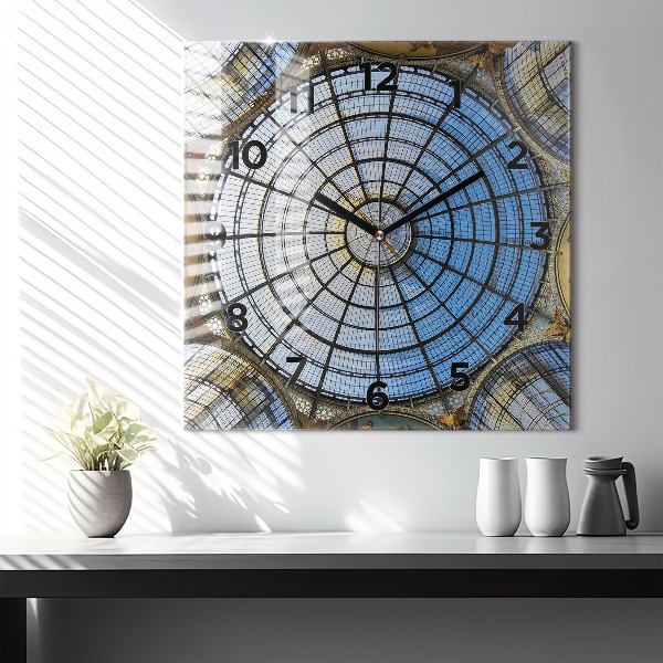 Štvorcové hodiny Nákupné centrum v Miláne