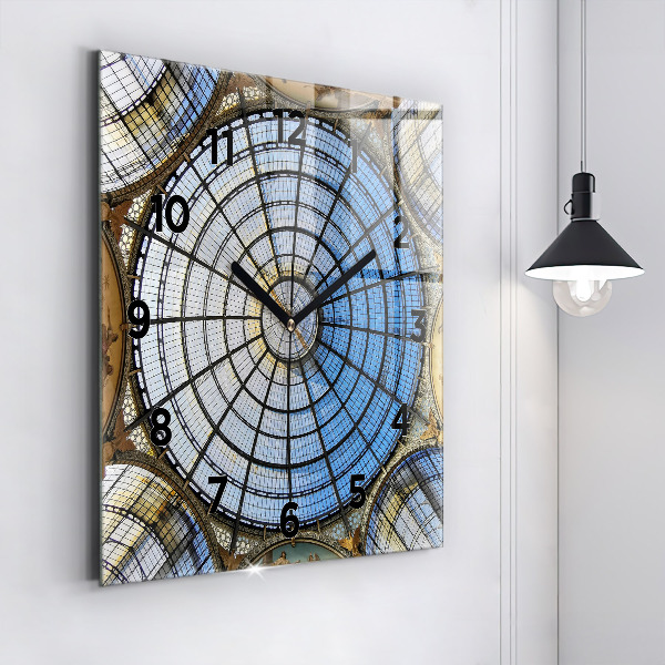 Štvorcové hodiny Nákupné centrum v Miláne