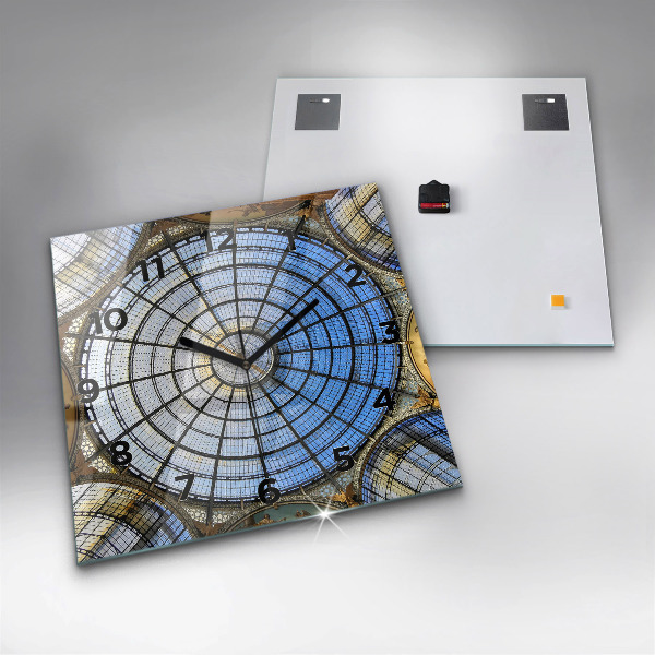 Štvorcové hodiny Nákupné centrum v Miláne