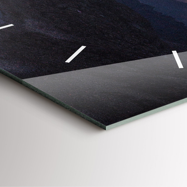 Štvorcové hodiny Hory pri západe slnka