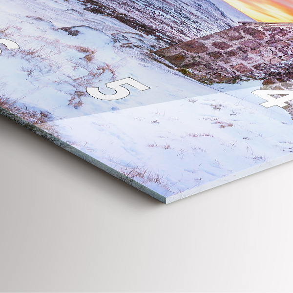 Štvorcové hodiny Chata v horskom prostredí