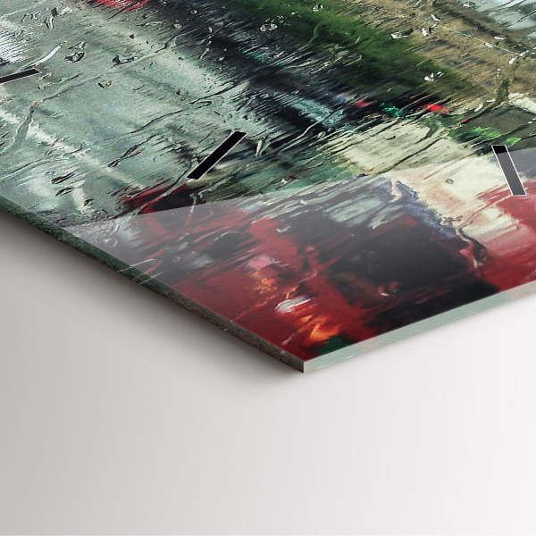 Štvorcové hodiny Daždivý Londýn