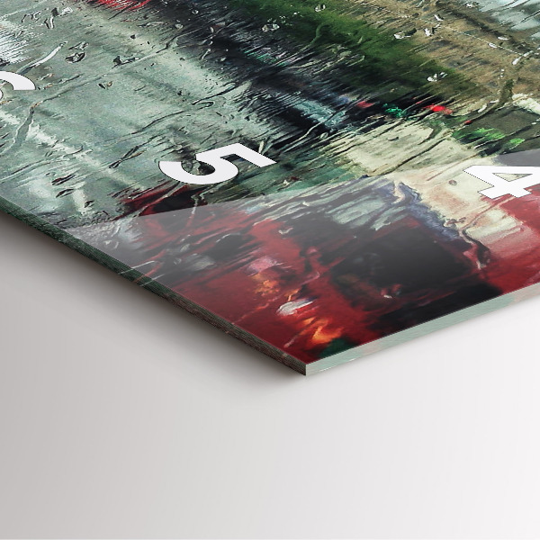 Štvorcové hodiny Daždivý Londýn