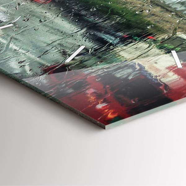 Štvorcové hodiny Daždivý Londýn