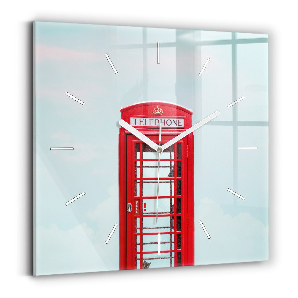 Štvorcové hodiny Verejný telefón