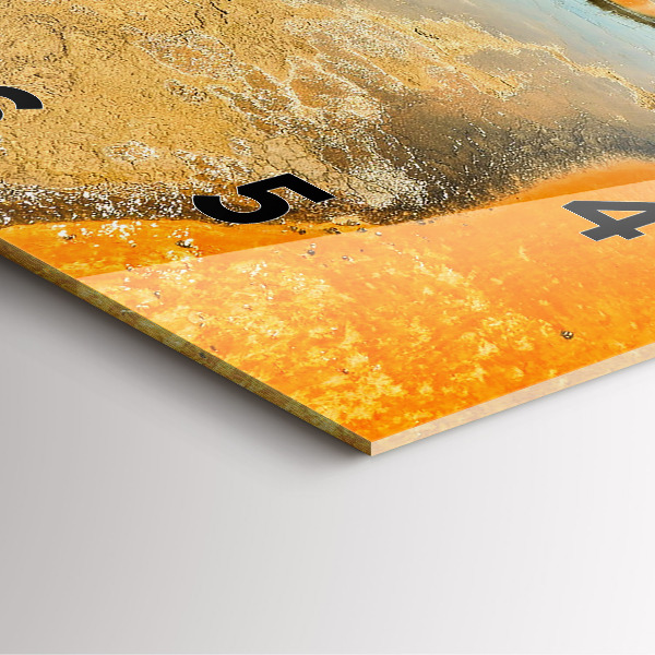 Štvorcové hodiny Jazero s horami