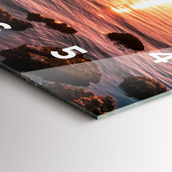 Štvorcové hodiny Skaly pri západe slnka