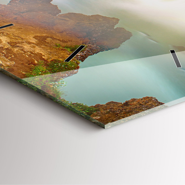 Štvorcové hodiny Godafoss na Islande