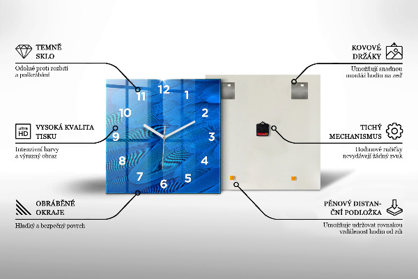 Štvorcové hodiny Godafoss na Islande
