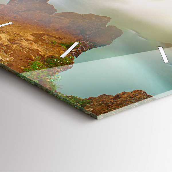 Štvorcové hodiny Godafoss na Islande