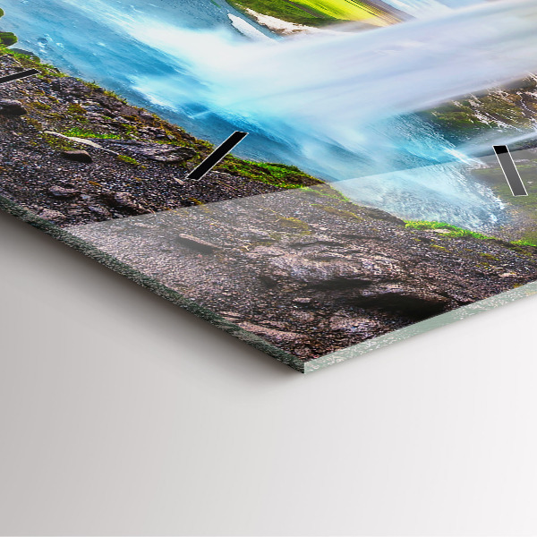 Štvorcové hodiny Vodopád na Islande