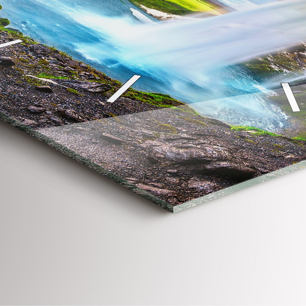 Štvorcové hodiny Vodopád na Islande