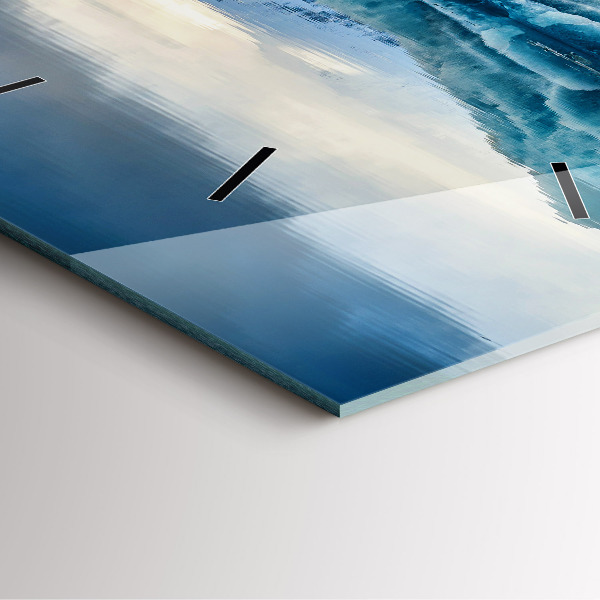 Štvorcové hodiny Islandské jazero Jokulsarlon