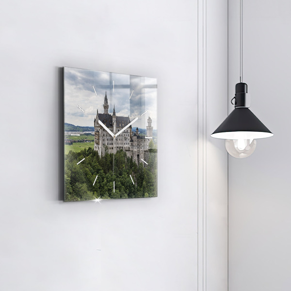 Štvorcové hodiny Zámok Neuschwanstein