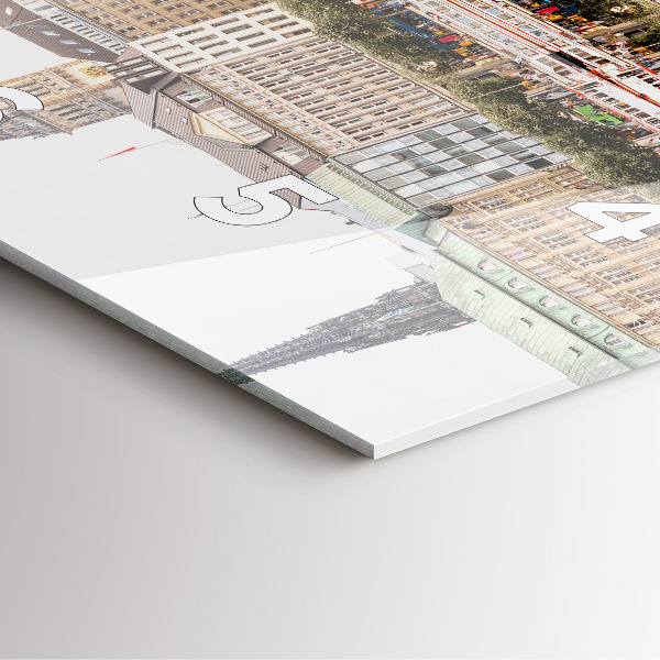 Štvorcové hodiny Rieka Hamburg Nemecko