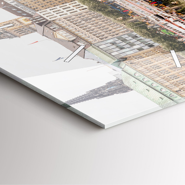 Štvorcové hodiny Rieka Hamburg Nemecko