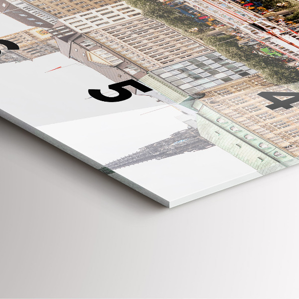 Štvorcové hodiny Rieka Hamburg Nemecko