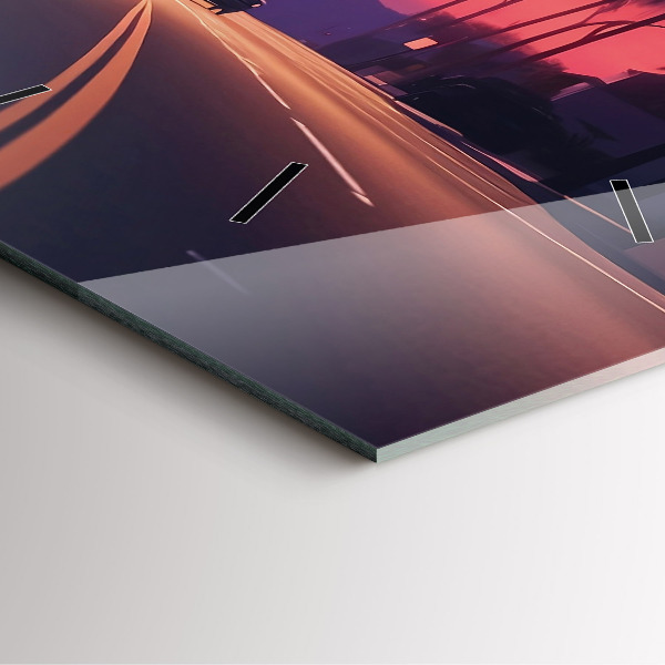 Štvorcové hodiny Západ slnka v LA