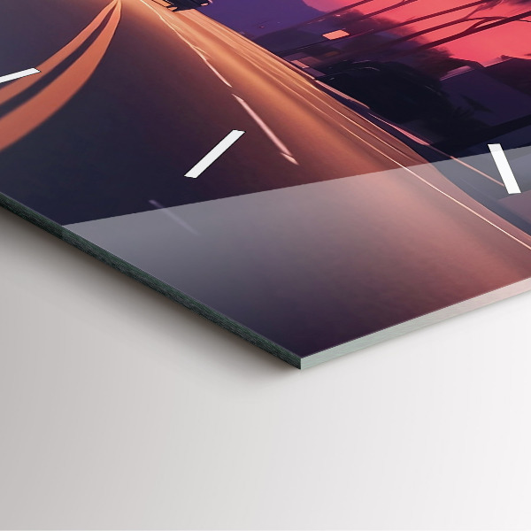 Štvorcové hodiny Západ slnka v LA