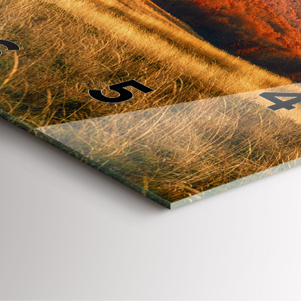 Štvorcové hodiny Horská krajina