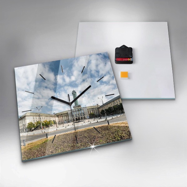 Štvorcové hodiny Panoráma mesta Ostrava