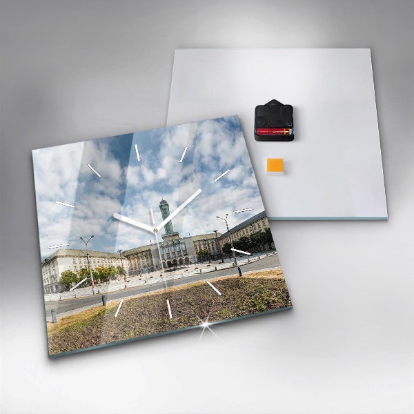 Štvorcové hodiny Panoráma mesta Ostrava