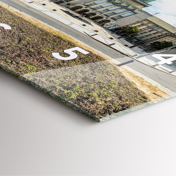 Štvorcové hodiny Panoráma mesta Ostrava